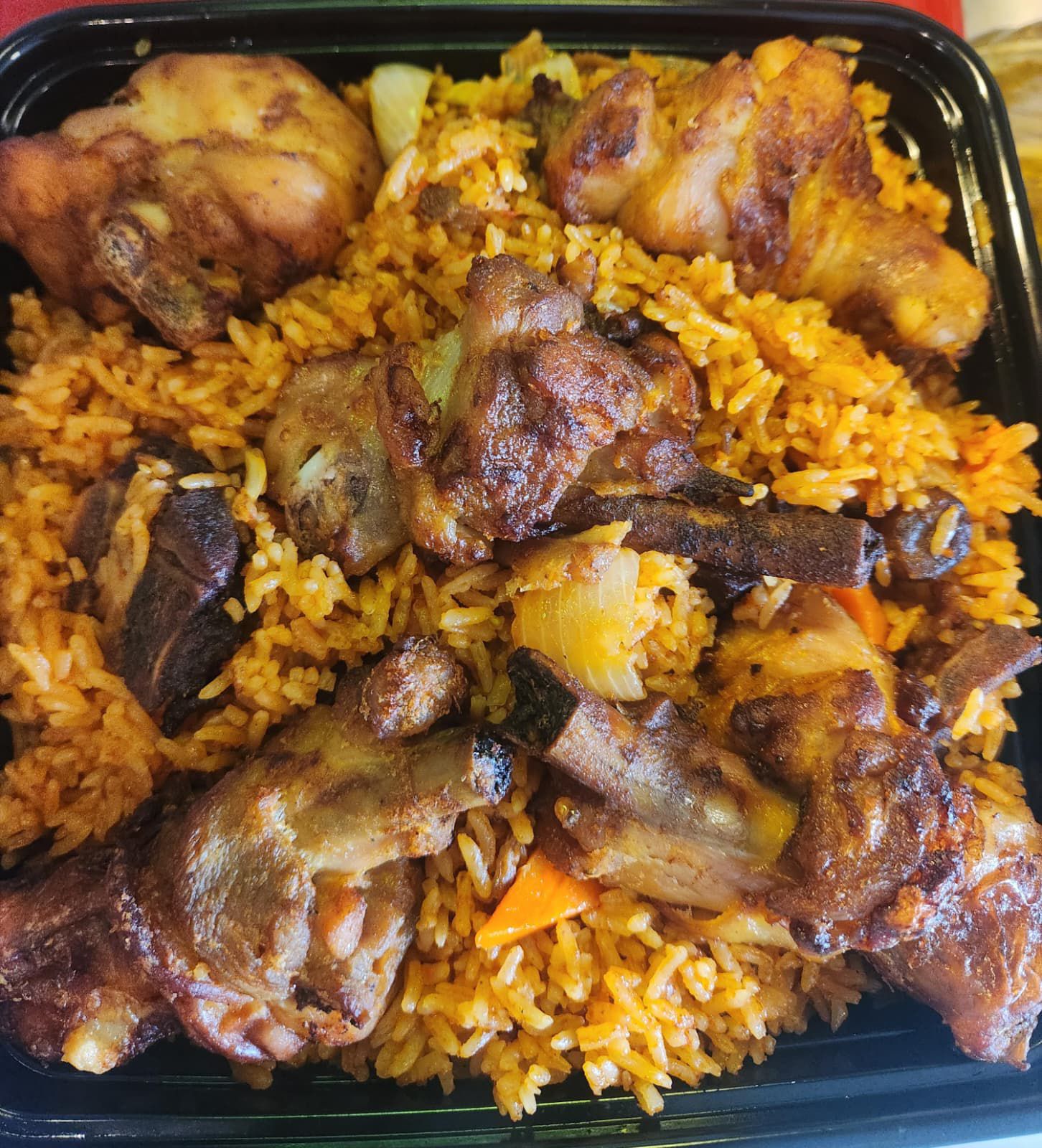 Large jollof rice platter